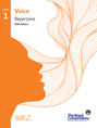 The Royal Conservatory of Music Level 1 Voice Repertoire 2025 Edition book cover with an orange vocal design