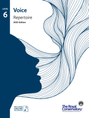 The Royal Conservatory of Music Level 6 Voice Repertoire 2025 Edition book cover with a dark blue vocal design